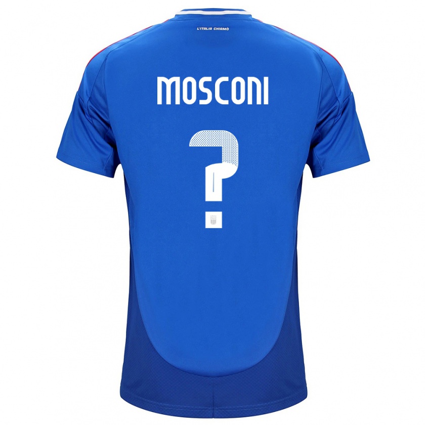 Kandiny Damen Italien Mattia Mosconi #0 Blau Heimtrikot Trikot 24-26 T-Shirt