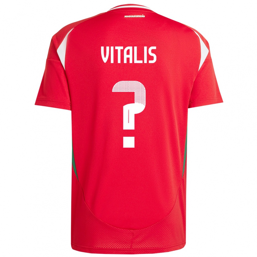 Kandiny Damen Ungarn Milán Vitális #0 Rot Heimtrikot Trikot 24-26 T-Shirt