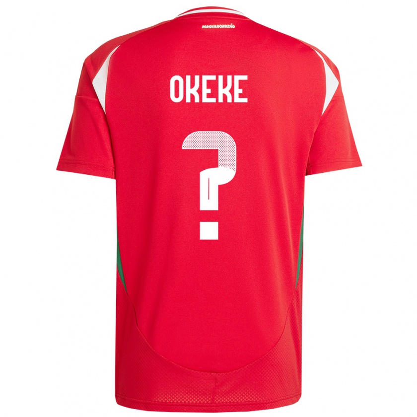 Kandiny Damen Ungarn Michael Okeke #0 Rot Heimtrikot Trikot 24-26 T-Shirt