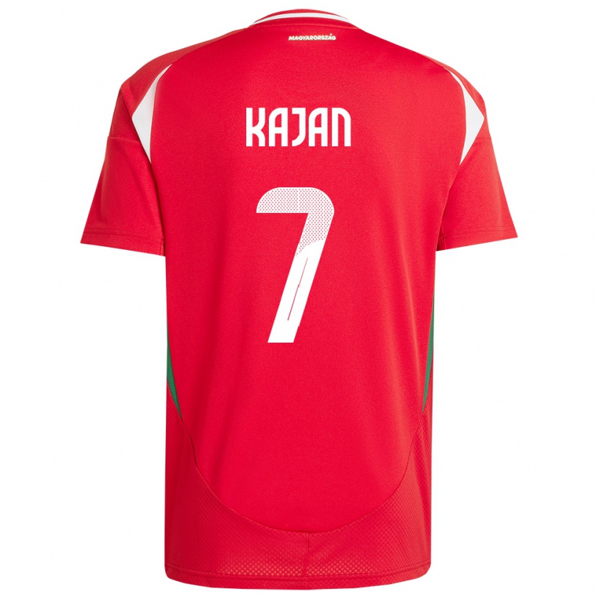 Kandiny Damen Ungarn Zsanett Kaján #7 Rot Heimtrikot Trikot 24-26 T-Shirt