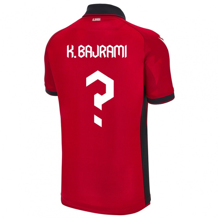 Kandiny Damen Albanien Klevi Bajrami #0 Rot Heimtrikot Trikot 24-26 T-Shirt