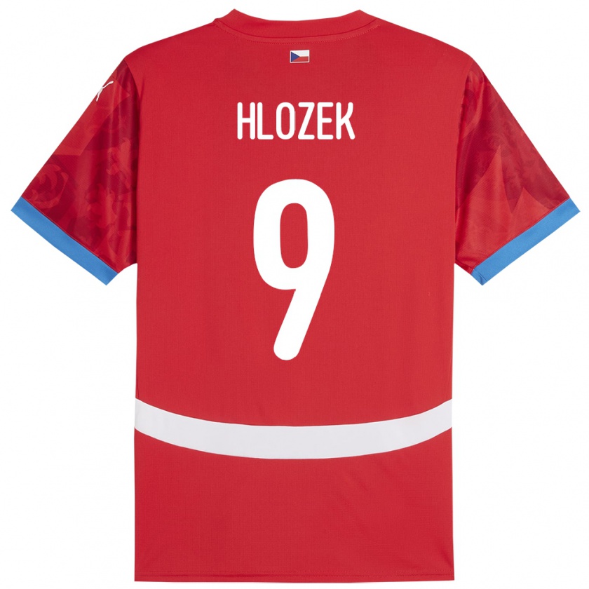 Kandiny Damen Tschechien Adam Hlozek #9 Rot Heimtrikot Trikot 24-26 T-Shirt