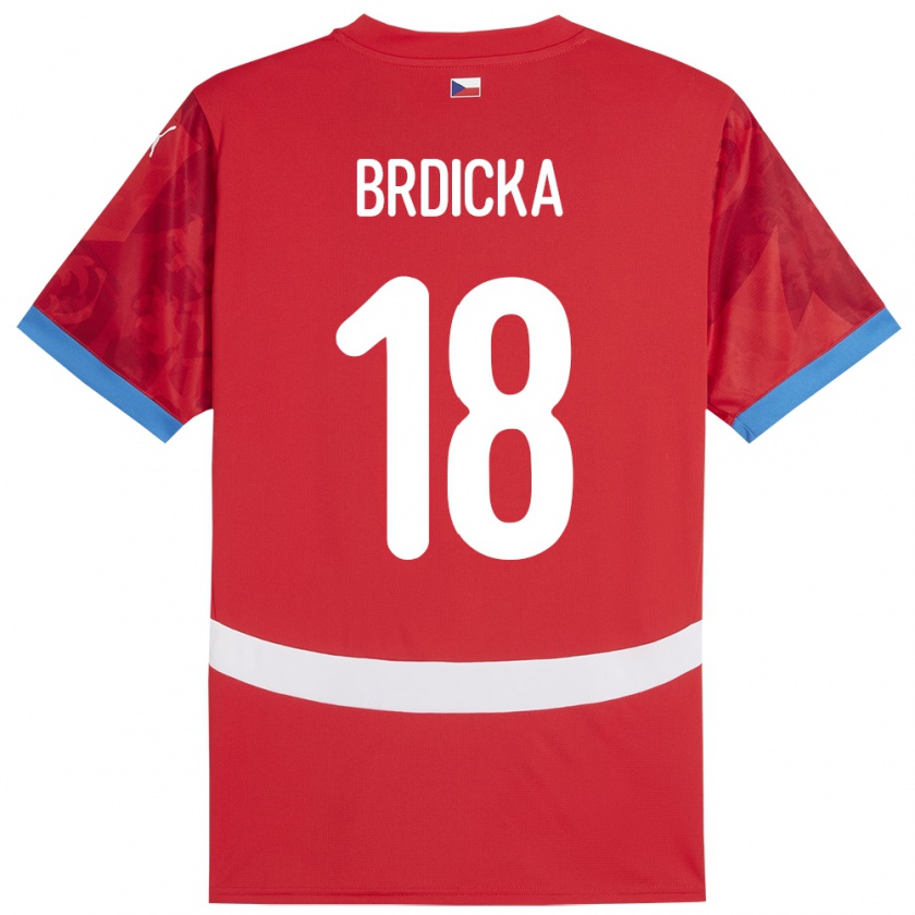 Kandiny Damen Tschechien Filip Brdicka #18 Rot Heimtrikot Trikot 24-26 T-Shirt