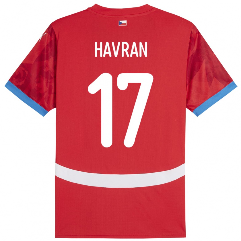 Kandiny Damen Tschechien Marek Havran #17 Rot Heimtrikot Trikot 24-26 T-Shirt