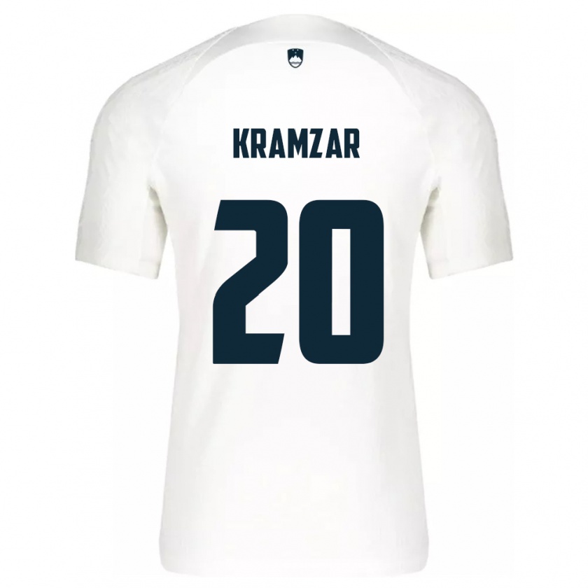 Kandiny Damen Slowenien Zara Kramžar #20 Weiß Heimtrikot Trikot 24-26 T-Shirt