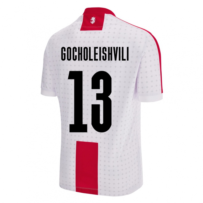 Kandiny Damen Georgien Giorgi Gocholeishvili #13 Weiß Heimtrikot Trikot 24-26 T-Shirt