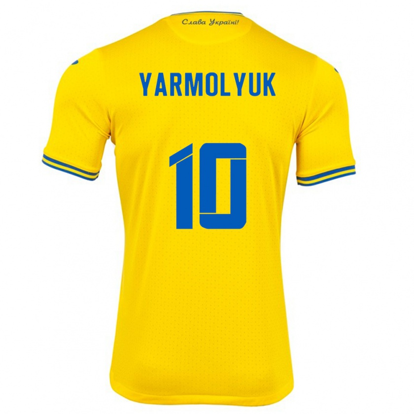 Kandiny Damen Ukraine Yegor Yarmolyuk #10 Gelb Heimtrikot Trikot 24-26 T-Shirt