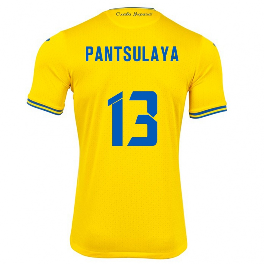 Kandiny Damen Ukraine Natiya Pantsulaya #13 Gelb Heimtrikot Trikot 24-26 T-Shirt