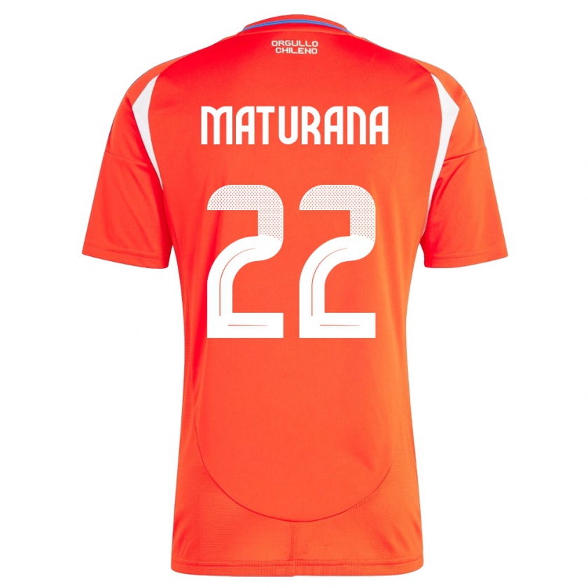 Kandiny Damen Chile Martín Maturana #22 Rot Heimtrikot Trikot 24-26 T-Shirt