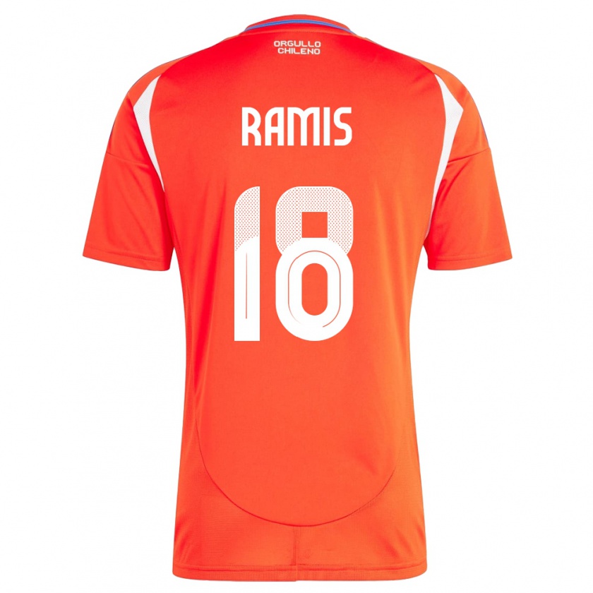 Kandiny Damen Chile Oliver Ramis #18 Rot Heimtrikot Trikot 24-26 T-Shirt