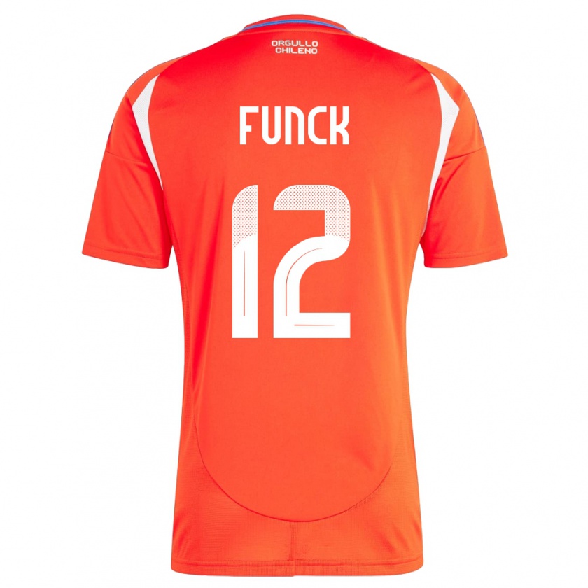 Kandiny Damen Chile Martina Funck #12 Rot Heimtrikot Trikot 24-26 T-Shirt