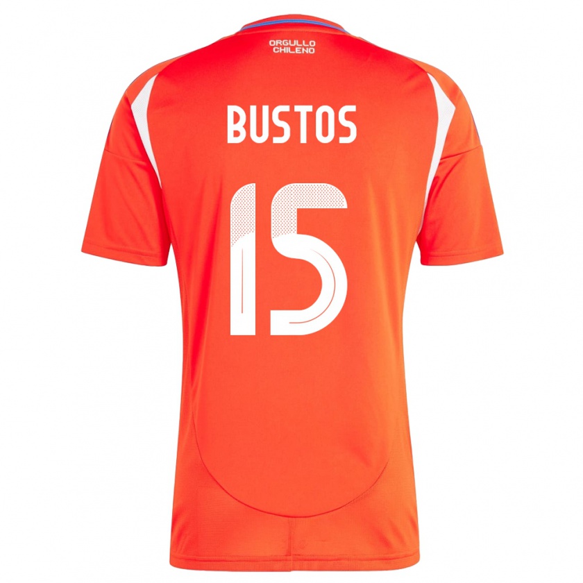 Kandiny Damen Chile Melissa Bustos #15 Rot Heimtrikot Trikot 24-26 T-Shirt