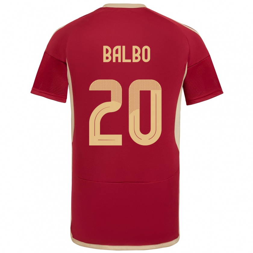 Kandiny Damen Venezuela Luis Balbo #20 Burgund Heimtrikot Trikot 24-26 T-Shirt