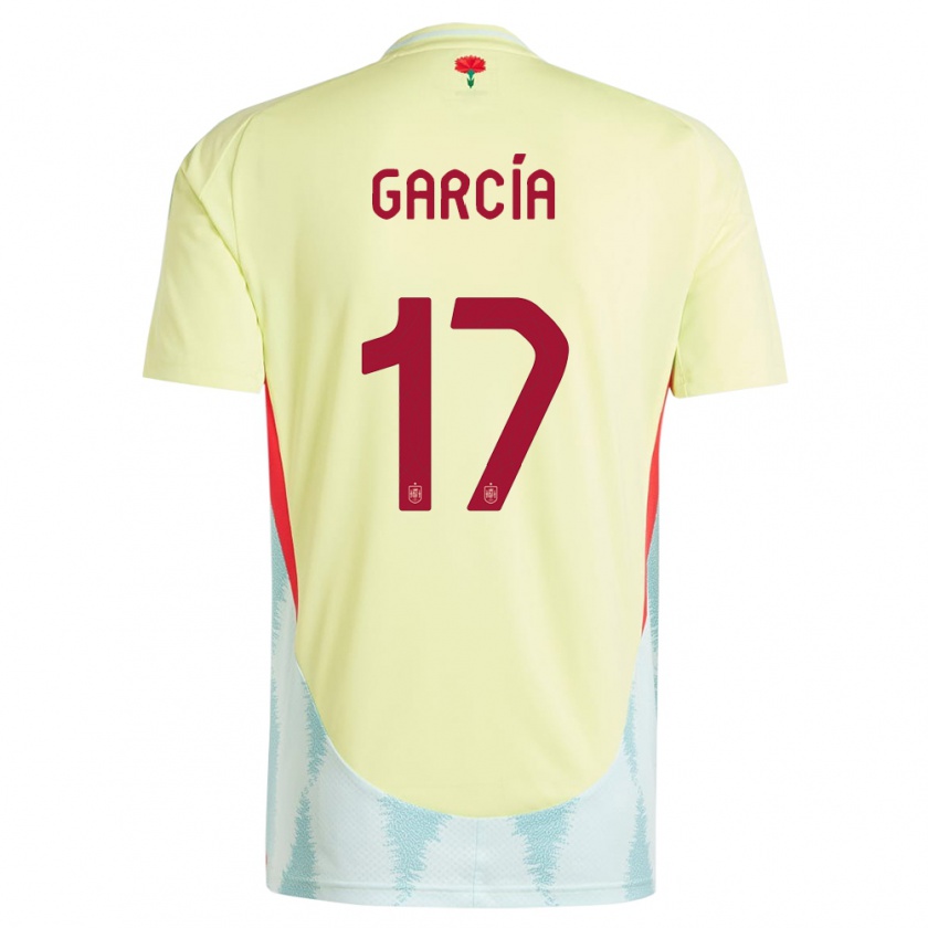 Kandiny Damen Spanien Lucia Garcia #17 Gelb Auswärtstrikot Trikot 24-26 T-Shirt