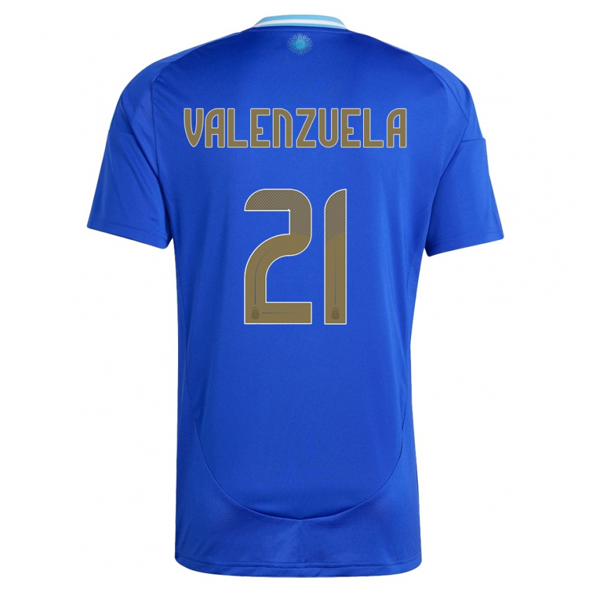 Kandiny Damen Argentinien Fernando Valenzuela #21 Blau Auswärtstrikot Trikot 24-26 T-Shirt