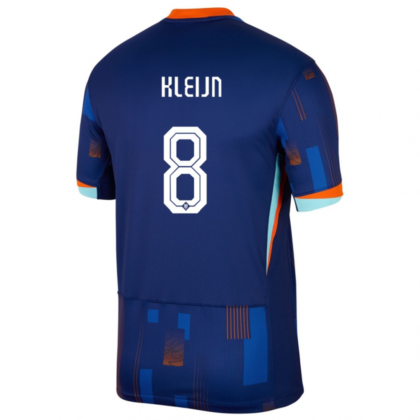 Kandiny Damen Niederlande Mike Kleijn #8 Blau Auswärtstrikot Trikot 24-26 T-Shirt