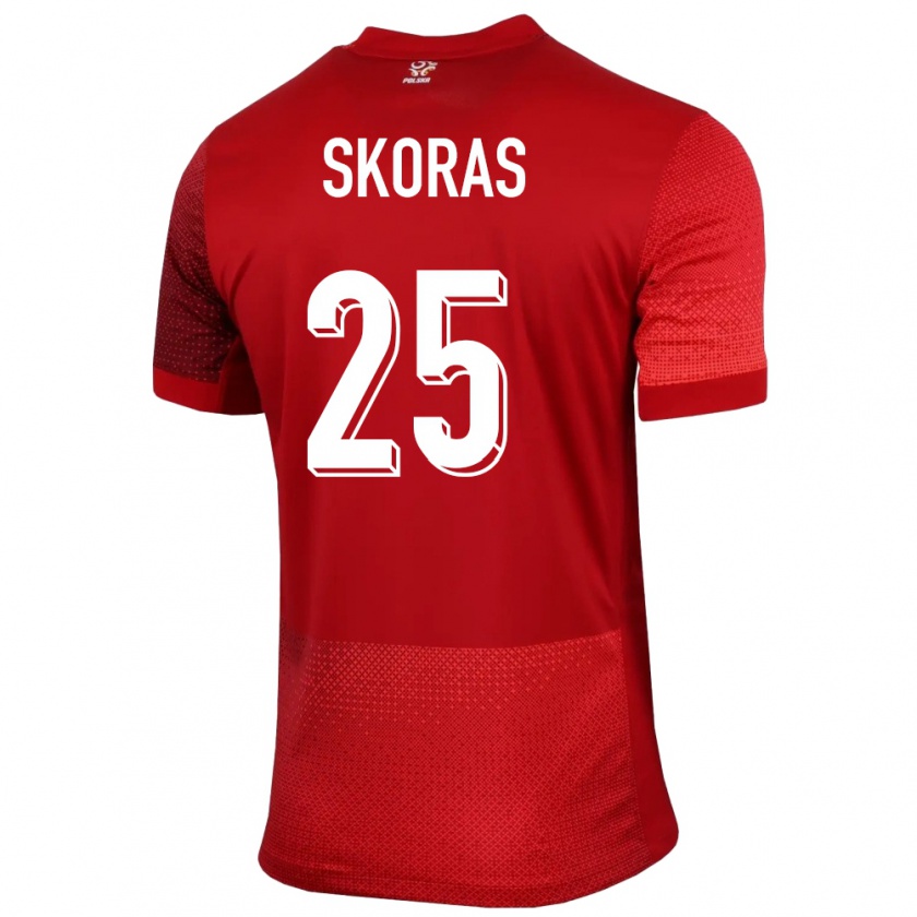 Kandiny Damen Polen Michal Skoras #25 Rot Auswärtstrikot Trikot 24-26 T-Shirt