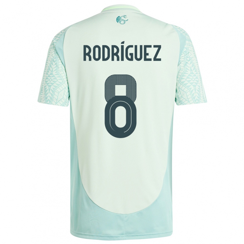 Kandiny Damen Mexiko Carlos Rodriguez #8 Leinengrün Auswärtstrikot Trikot 24-26 T-Shirt