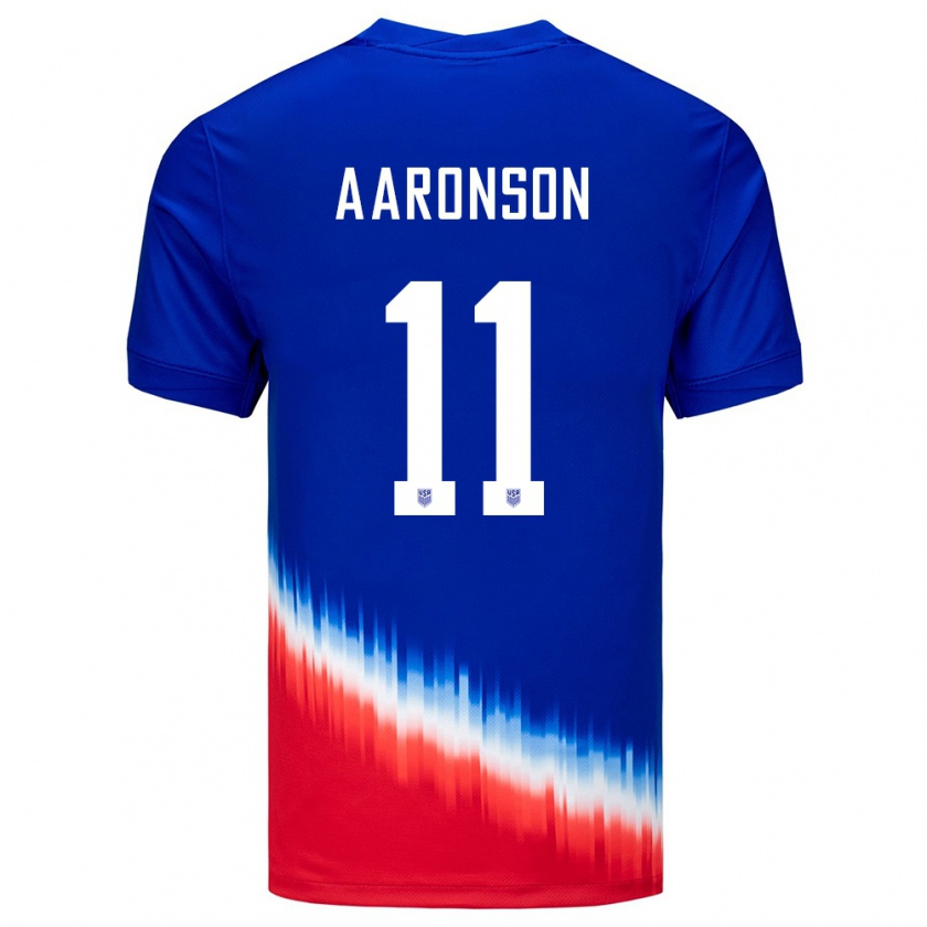 Kandiny Damen Vereinigte Staaten Brenden Aaronson #11 Blau Auswärtstrikot Trikot 24-26 T-Shirt