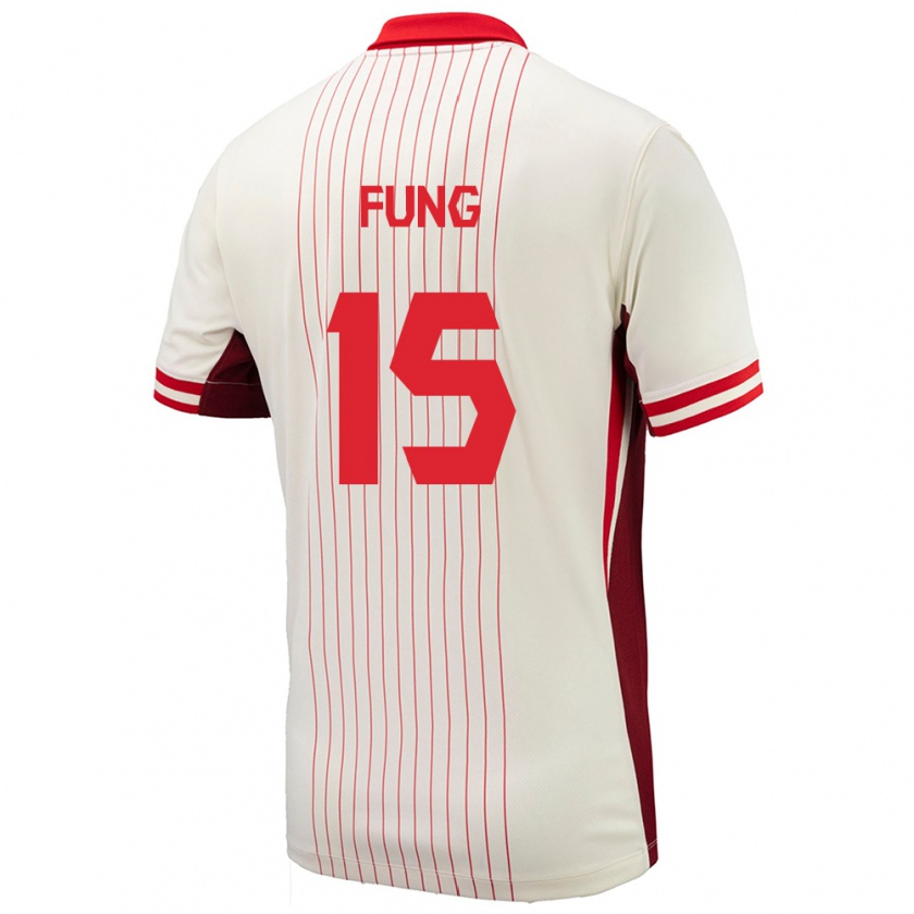 Kandiny Damen Kanada Victor Fung #15 Weiß Auswärtstrikot Trikot 24-26 T-Shirt