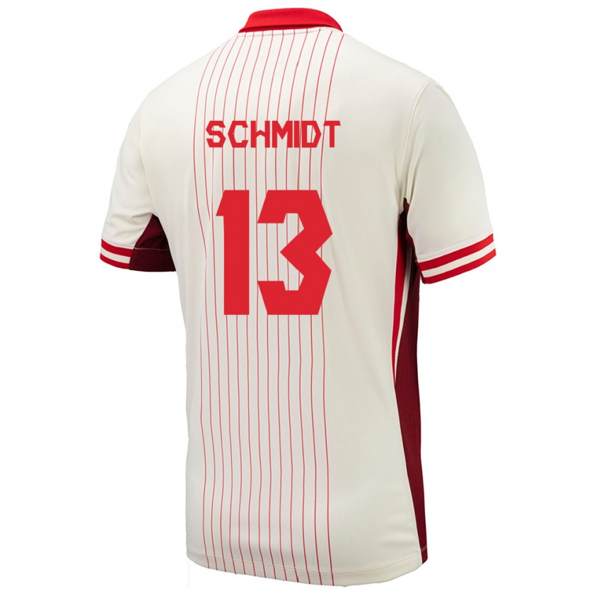 Kandiny Damen Kanada Sophie Schmidt #13 Weiß Auswärtstrikot Trikot 24-26 T-Shirt