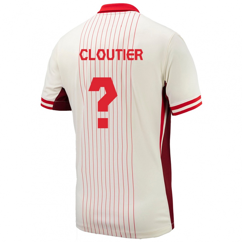 Kandiny Damen Kanada Loic Cloutier #0 Weiß Auswärtstrikot Trikot 24-26 T-Shirt