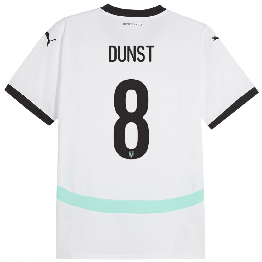 Kandiny Damen Österreich Barbara Dunst #8 Weiß Auswärtstrikot Trikot 24-26 T-Shirt