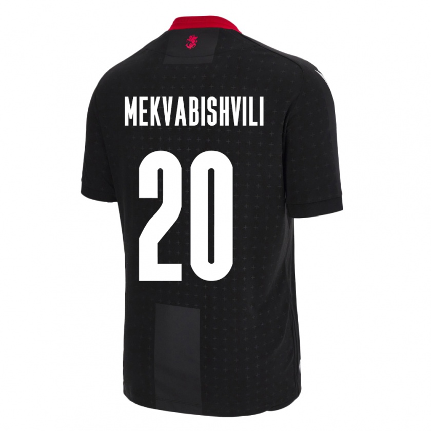 Kandiny Damen Georgien Anzor Mekvabishvili #20 Schwarz Auswärtstrikot Trikot 24-26 T-Shirt