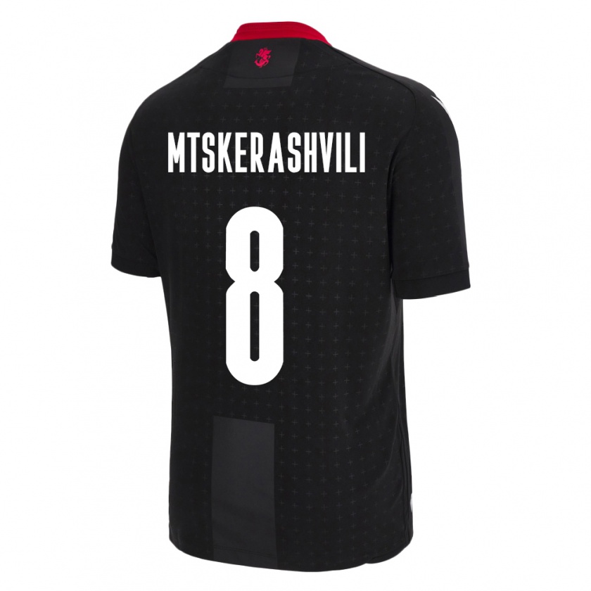 Kandiny Damen Georgien Lizi Mtskerashvili #8 Schwarz Auswärtstrikot Trikot 24-26 T-Shirt