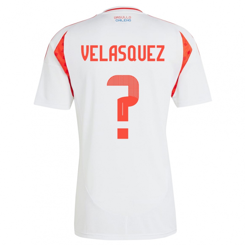 Kandiny Damen Chile Milovan Velásquez #0 Weiß Auswärtstrikot Trikot 24-26 T-Shirt