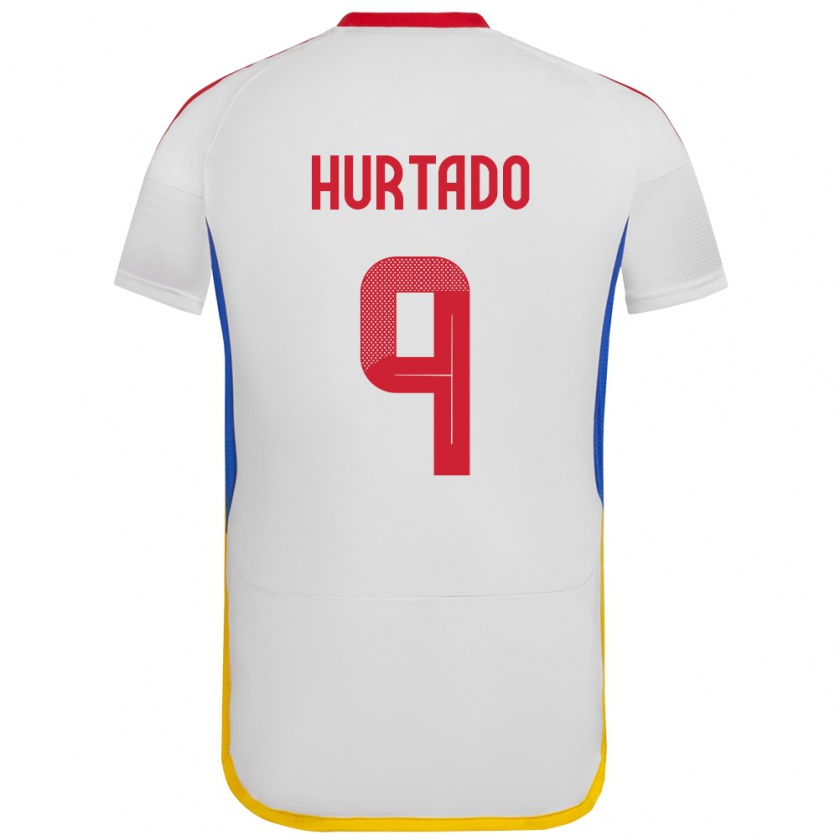 Kandiny Damen Venezuela Jan Hurtado #9 Weiß Auswärtstrikot Trikot 24-26 T-Shirt