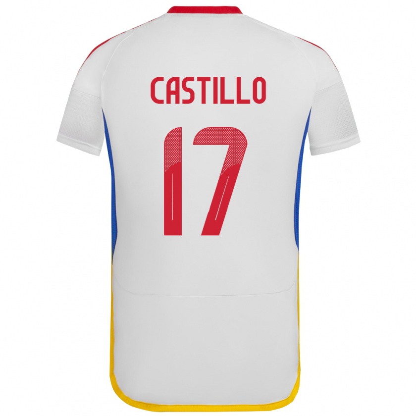 Kandiny Damen Venezuela Edson Castillo #17 Weiß Auswärtstrikot Trikot 24-26 T-Shirt