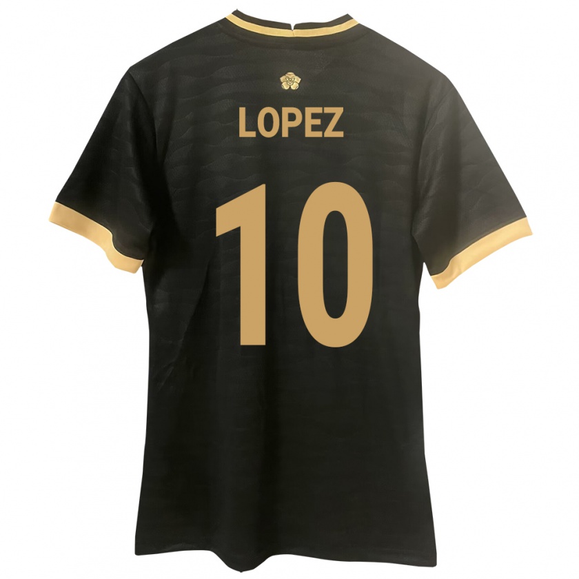 Kandiny Damen Panama Ovidio Lopez #10 Schwarz Auswärtstrikot Trikot 24-26 T-Shirt