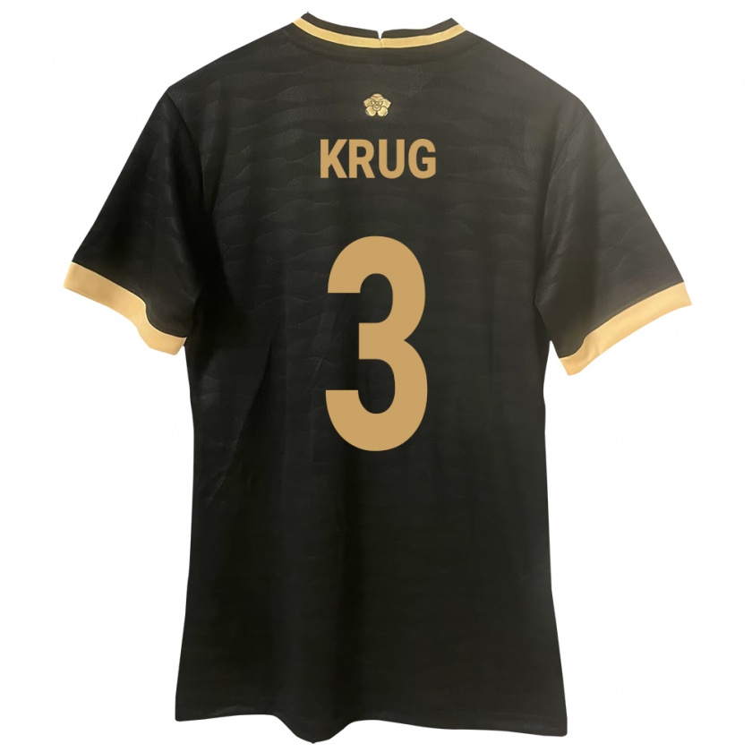 Kandiny Damen Panama Martín Krug #3 Schwarz Auswärtstrikot Trikot 24-26 T-Shirt