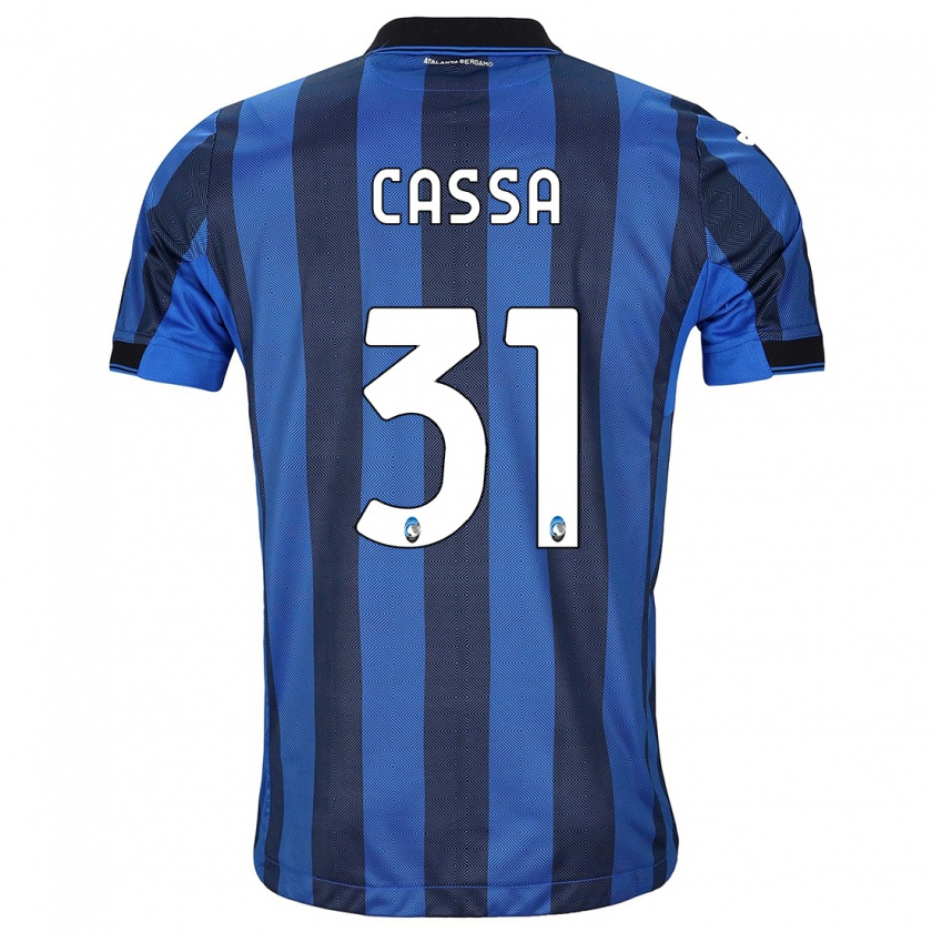 Kandiny Kinder Federico Cassa #31 Schwarz Blau Heimtrikot Trikot 2023/24 T-Shirt