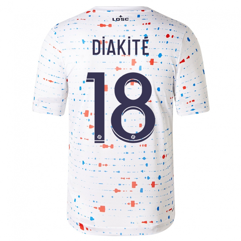 Kandiny Kinder Bafodé Diakité #18 Weiß Auswärtstrikot Trikot 2023/24 T-Shirt