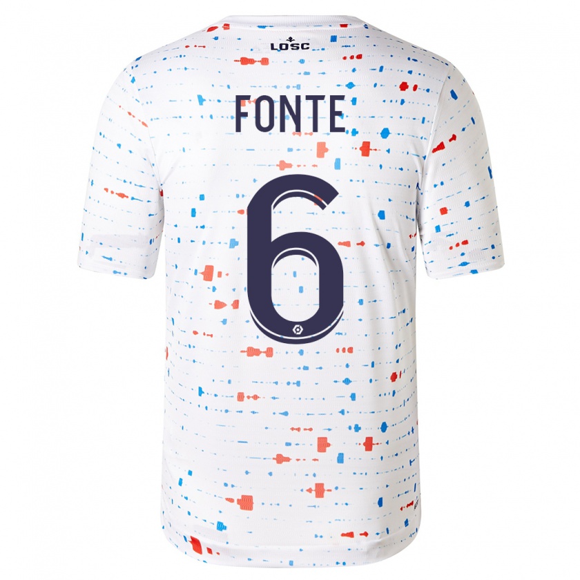 Kandiny Kinder Jose Fonte #6 Weiß Auswärtstrikot Trikot 2023/24 T-Shirt