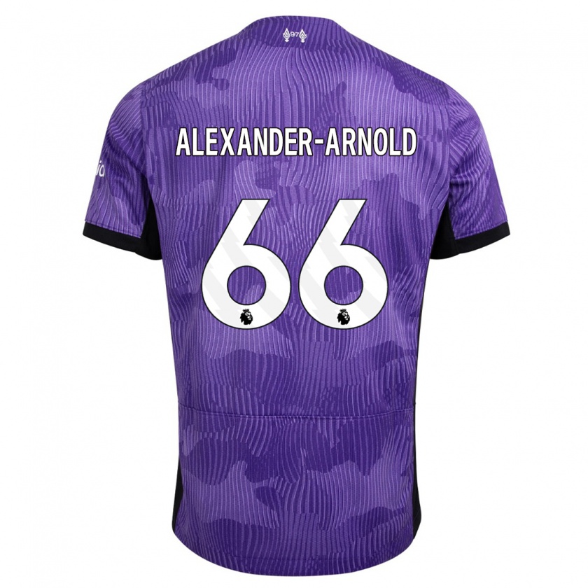 Kandiny Kinder Trent Alexander-Arnold #66 Lila Ausweichtrikot Trikot 2023/24 T-Shirt