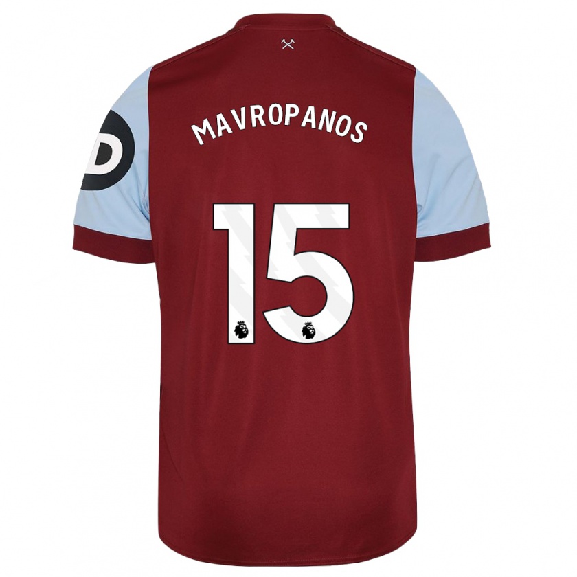 Kandiny Herren Konstantinos Mavropanos #15 Kastanienbraun Heimtrikot Trikot 2023/24 T-Shirt