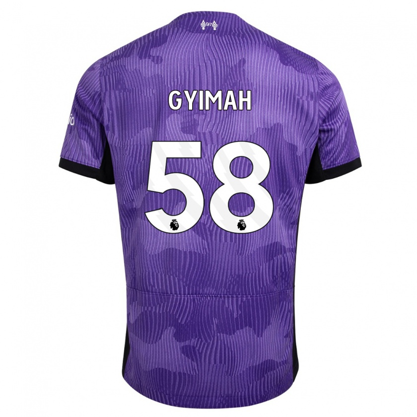 Kandiny Herren Francis Gyimah #58 Lila Ausweichtrikot Trikot 2023/24 T-Shirt