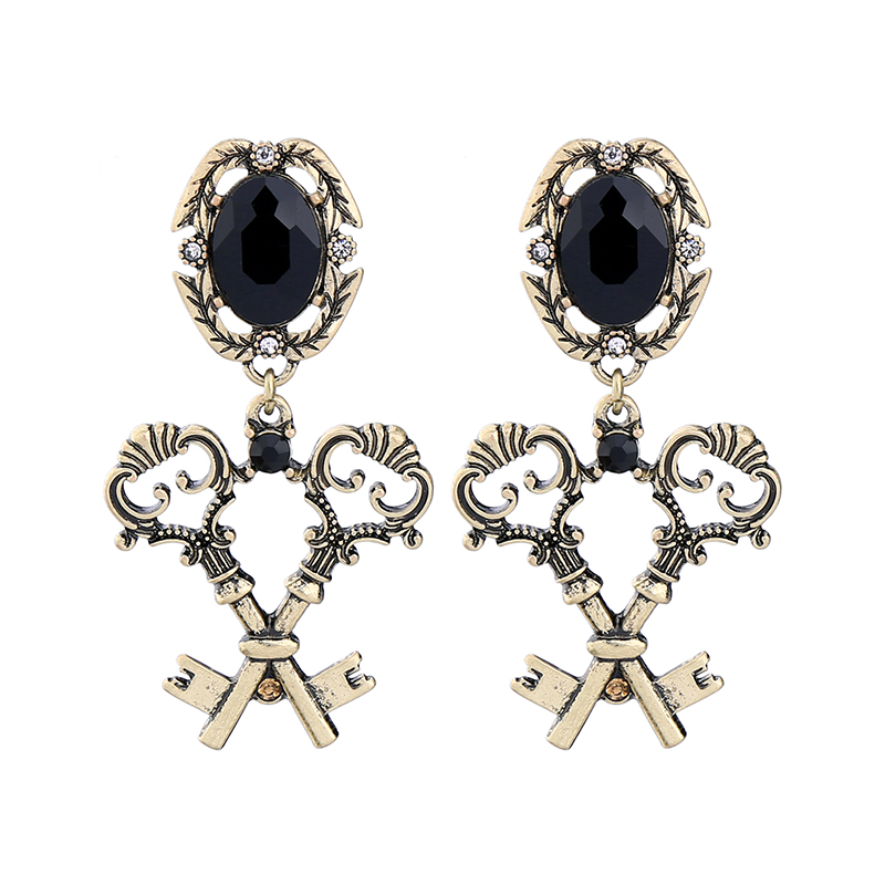 Kandiny - Black creative key Earrings 00727