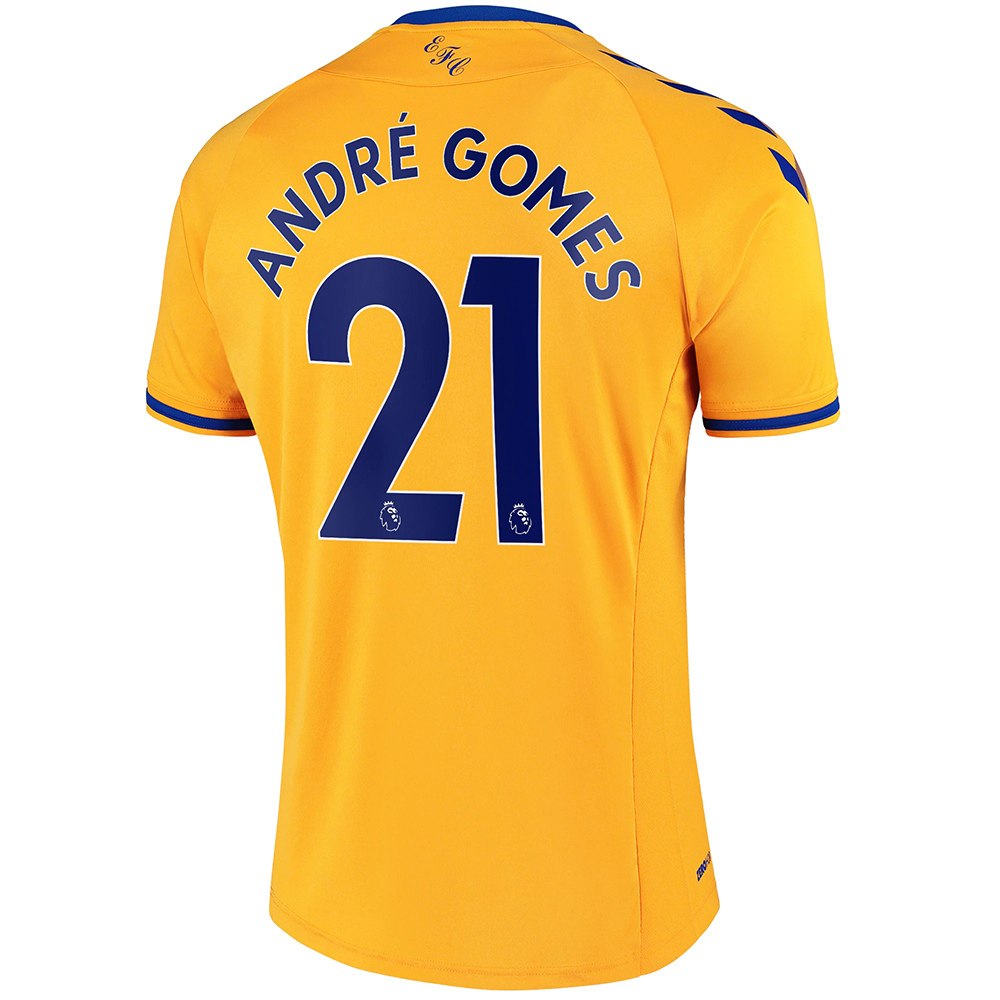 Herren Fußball Andre Gomes #21 Auswärtstrikot Gelb Trikot 2020/21 Hemd