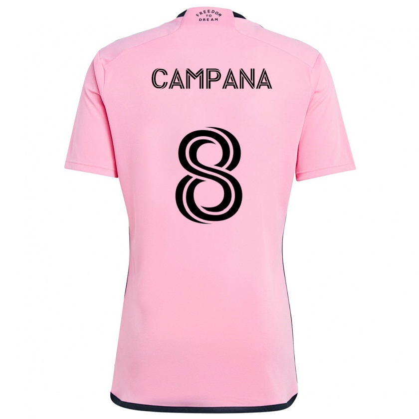 Kandiny Kinder Leonardo Campana #8 Rosa Heimtrikot Trikot 2024/25 T-Shirt