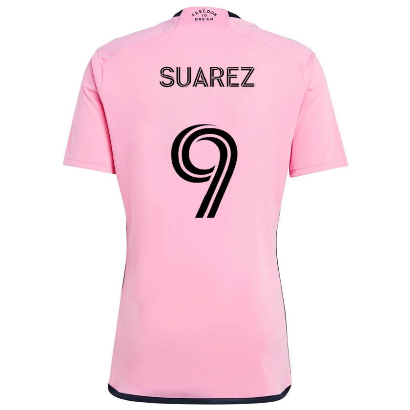 Kandiny Kinder Luis Suárez #9 Rosa Heimtrikot Trikot 2024/25 T-Shirt