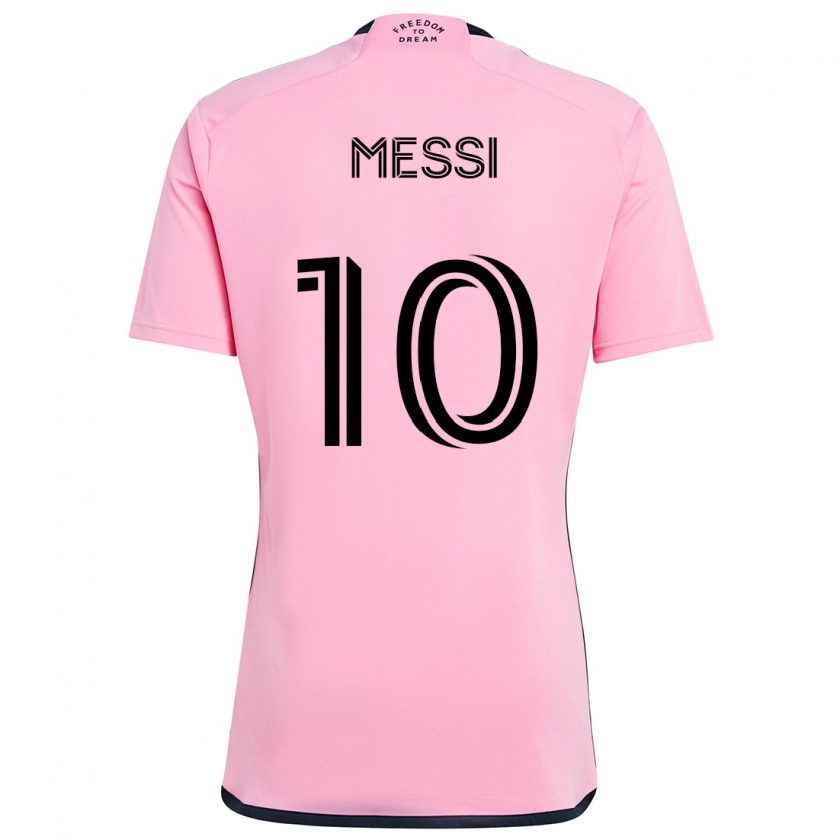 Kandiny Kinder Lionel Messi #10 Rosa Heimtrikot Trikot 2024/25 T-Shirt