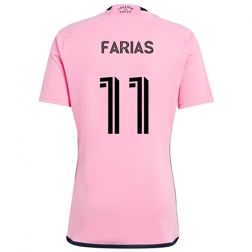 Kandiny Kinder Facundo Farías #11 Rosa Heimtrikot Trikot 2024/25 T-Shirt