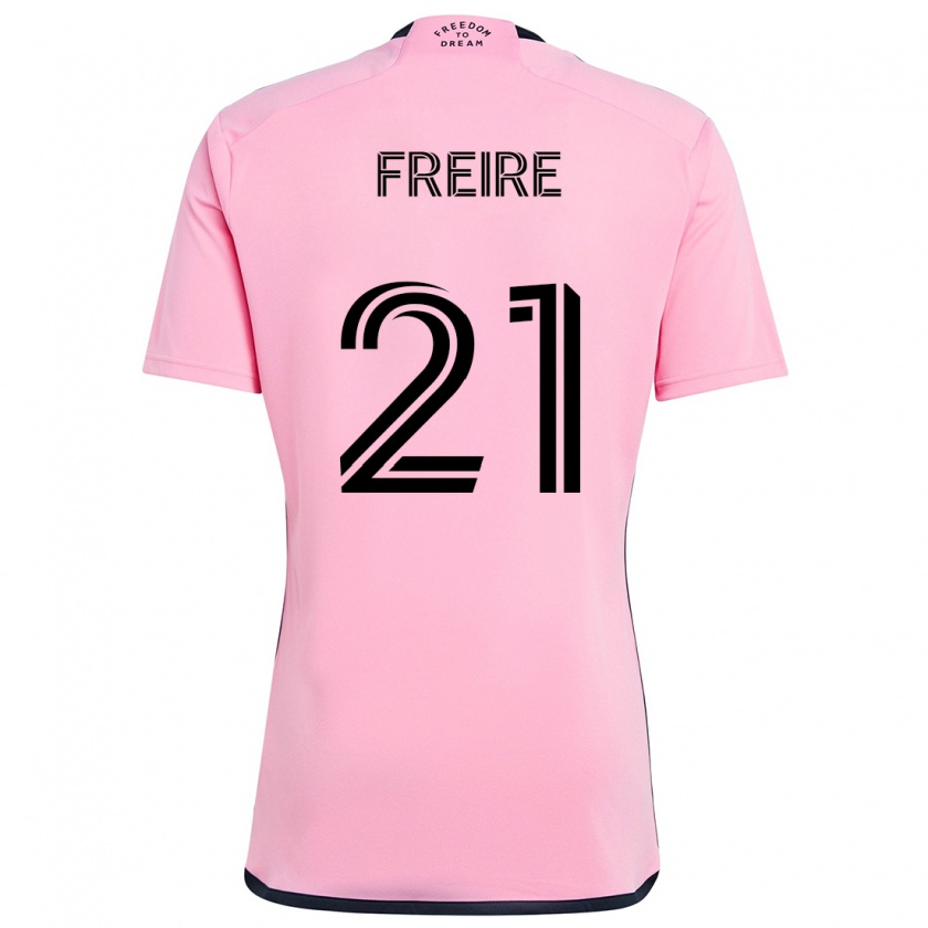 Kandiny Kinder Nicolás Freire #21 Rosa Heimtrikot Trikot 2024/25 T-Shirt