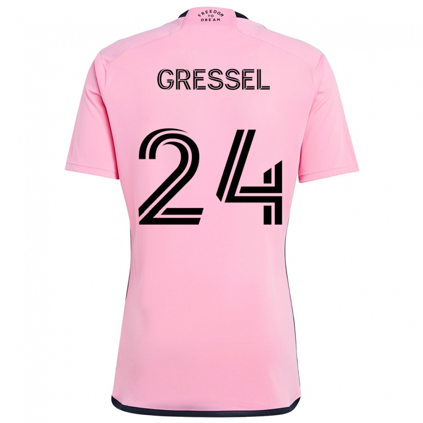 Kandiny Kinder Julian Gressel #24 Rosa Heimtrikot Trikot 2024/25 T-Shirt