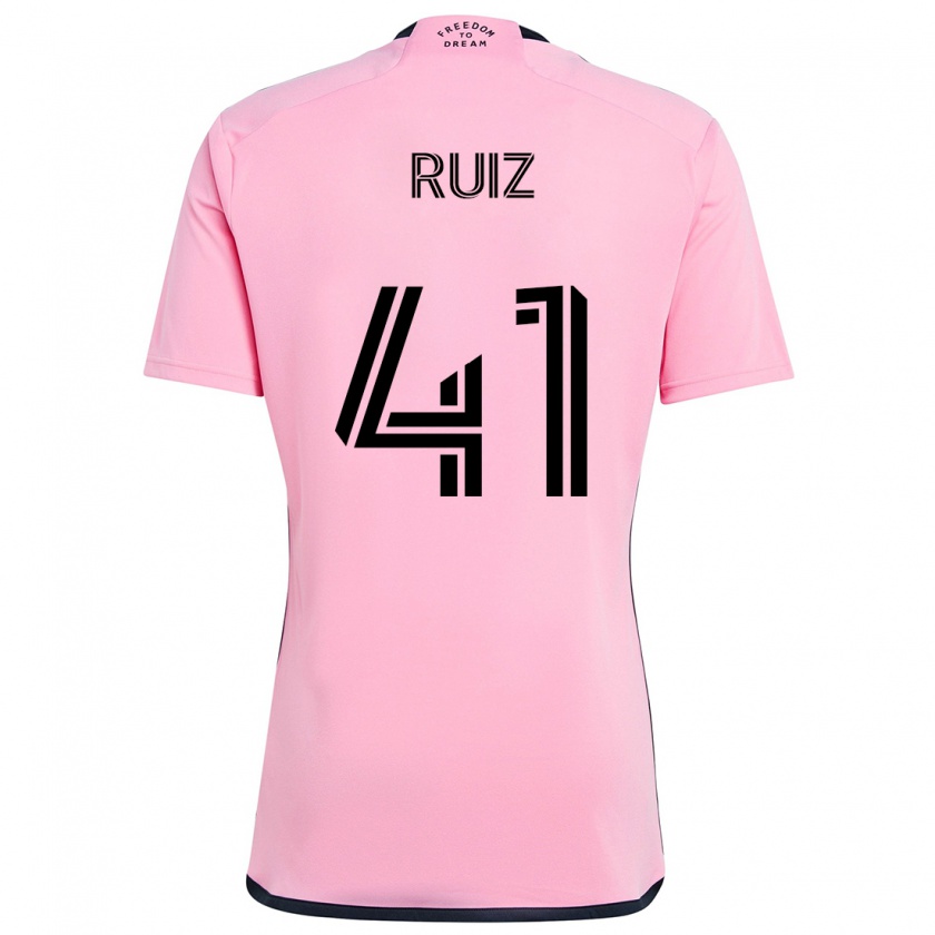 Kandiny Kinder David Ruíz #41 Rosa Heimtrikot Trikot 2024/25 T-Shirt