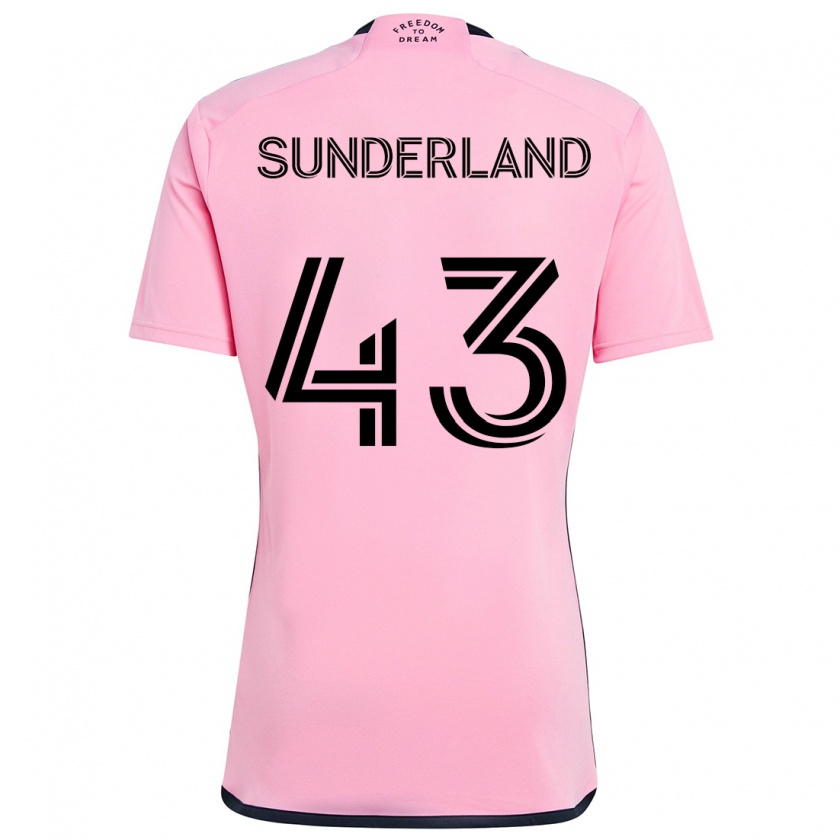 Kandiny Kinder Lawson Sunderland #43 Rosa Heimtrikot Trikot 2024/25 T-Shirt